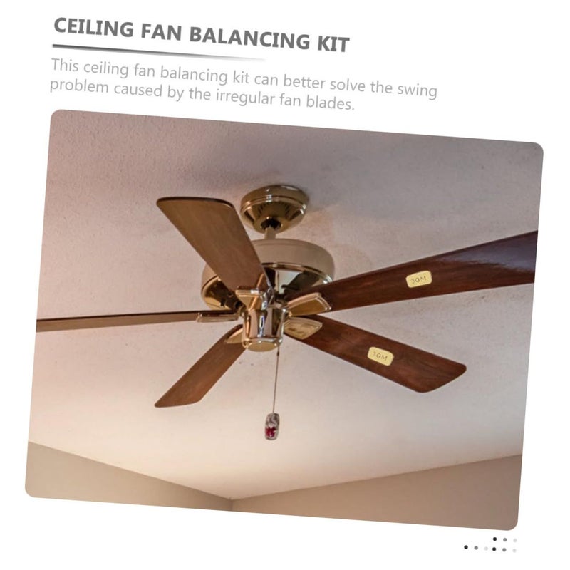 Kit 1 Set Balance Piece Fan Light Securing Clip Weight Accessories Epoxy Tool Fan Clips Metal Ceiling Fan Suite Supplies Fans Balancer White Silver - Image 4