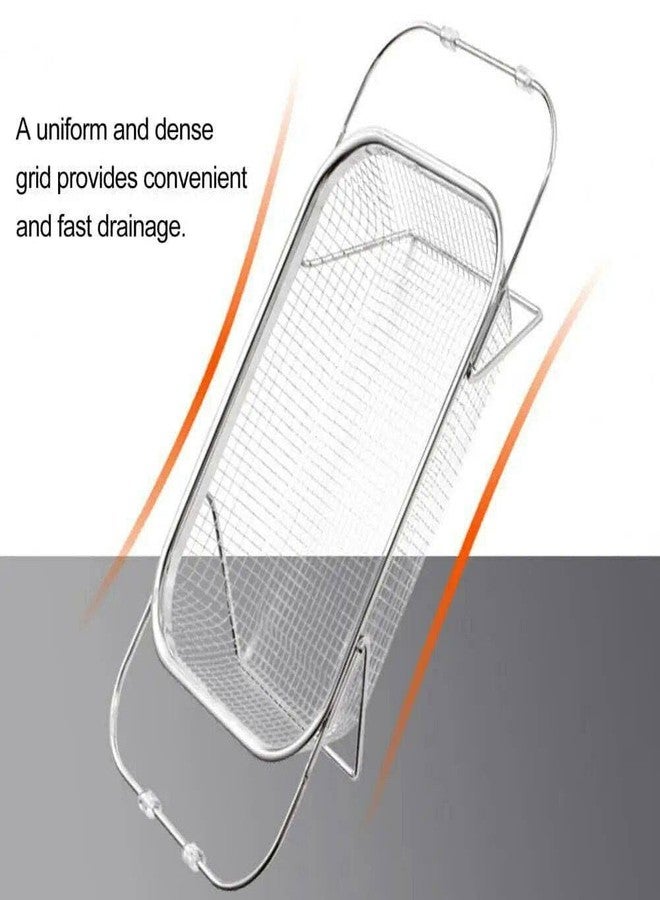 JMC Over The Sink Stainless Steel Oval Colander with Fine Mesh 6 Quart Strainer Basket & Expandable Handles - Strain, Drain, Rinse Fruits, Vegetables - Image 5