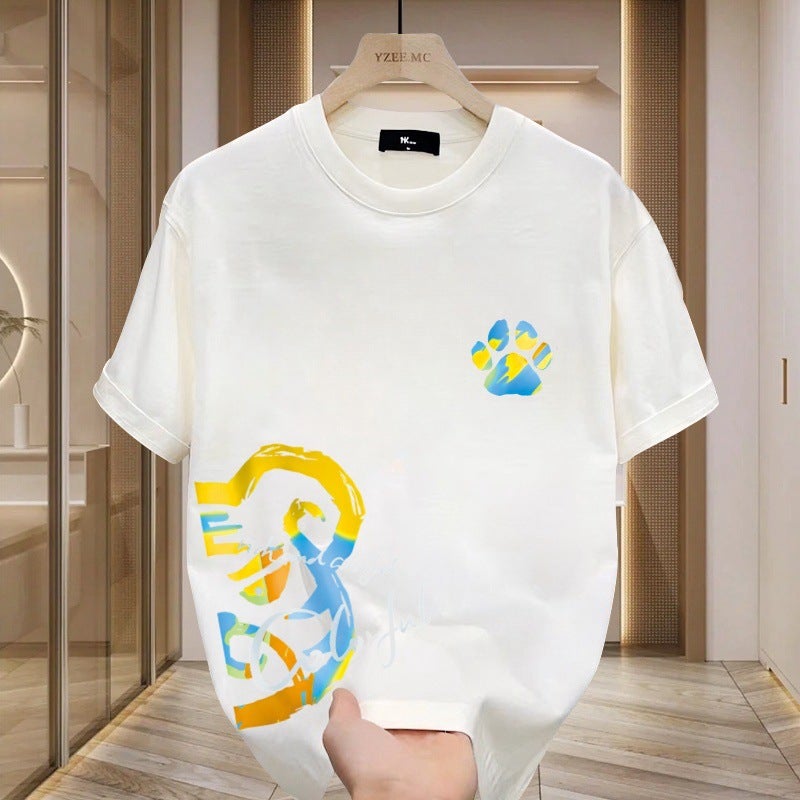 Internet Celebrity Trendy Brand American Style Trendy Handsome Short-Sleeved T-Shirt For Young Men And Women T Ins Street All-Match Loose - Image 3