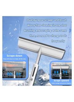 KASTWAVE 58'' Spray Window Cleaning Squeegee Kit, 3-in-1 Window Squeegee Cleaner with 3-Section Extension Pole, Microfiber, Window Washing Equipment Tool for Indoor/Outdoor High Windows  - Image 3
