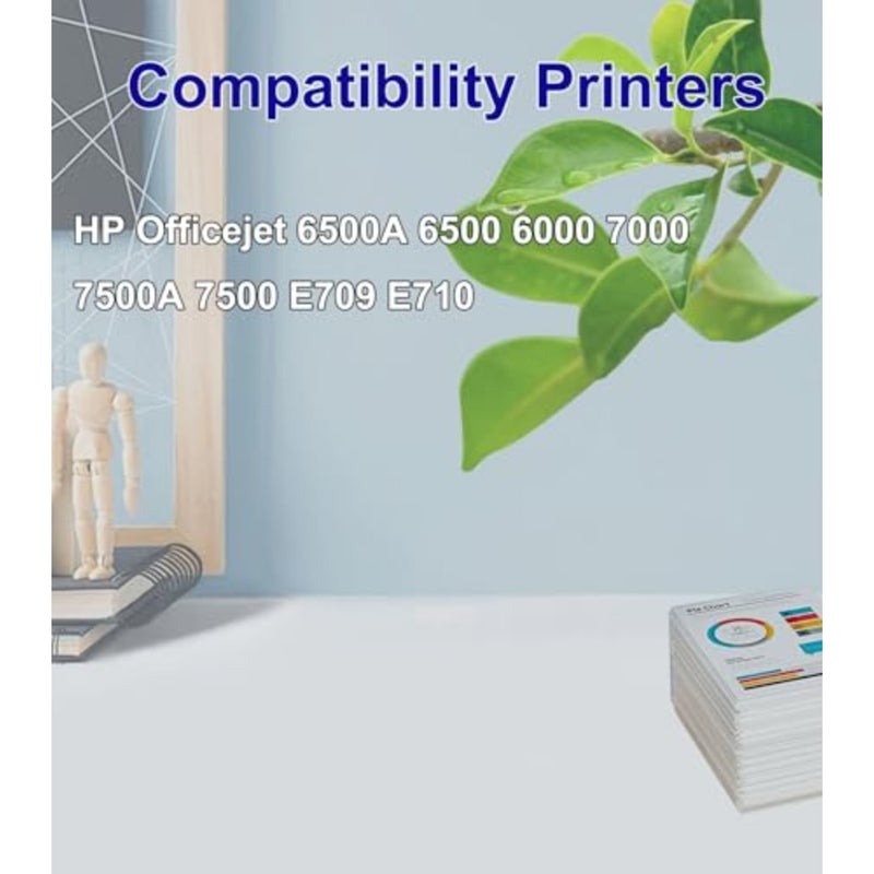 خرطوشة حبر بديلة 920XL متوافقة مع HP 920 XL 920XL متوافقة مع طابعة HP Officejet 6000 6500 6500A 7000 7500A 7500 4 عبوات - Image 2