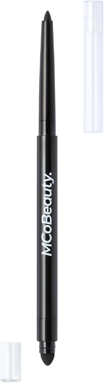 MCoBeauty Crayon Liner and Smudge Brush DualEnded Black Eyeliner Pencil with BuiltIn Smudging Tool Creamy Formula for Precise or Smoky Eye Looks