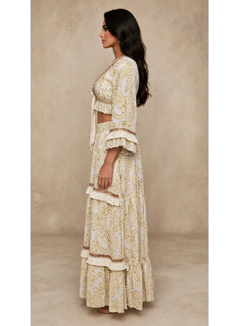 Ikkxa  Golden Harmony Co-ord Set for Women | Best Price UAE