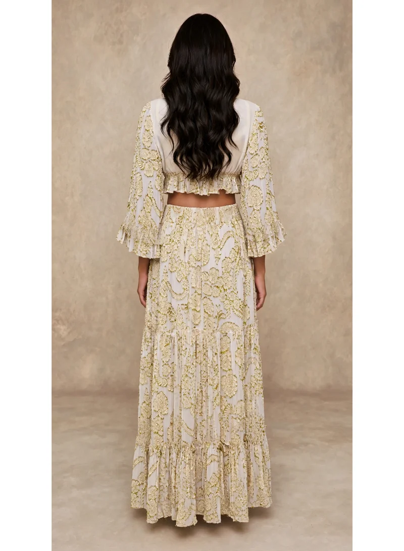 Ikkxa  Golden Harmony Co-ord Set for Women | Best Price UAE