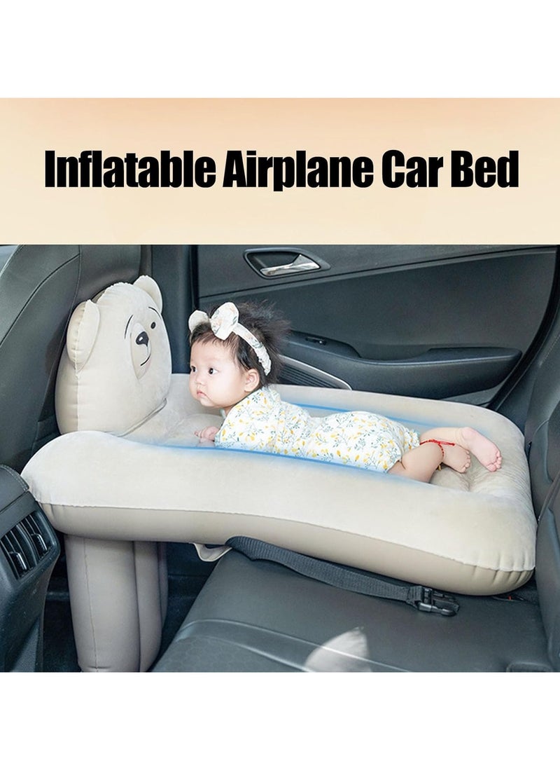 XICEN Inflatable Baby Travel Bed, Toddler Travel Airplane Bed, Airplane Seat Extender for Kids, Plane Bed for Toddler Baby Air Mattress, Toddler Blow Up Bed with Inflatable Pump Storage Bag  - Image 2