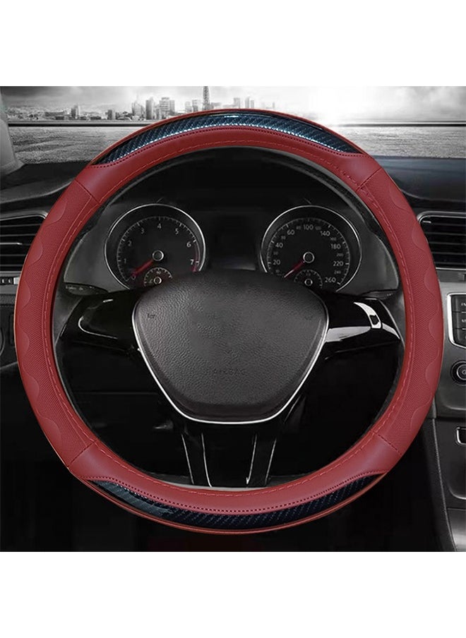 Generic Leather car steering wheel cover, compatible with all car models  - Image 2