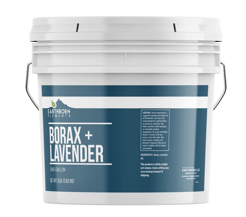 Earthborn Elements Borax with Lavender Essential Oil, 1 Gallon Bucket, Light & Refreshing Scent, Laundry Additive - Image 1