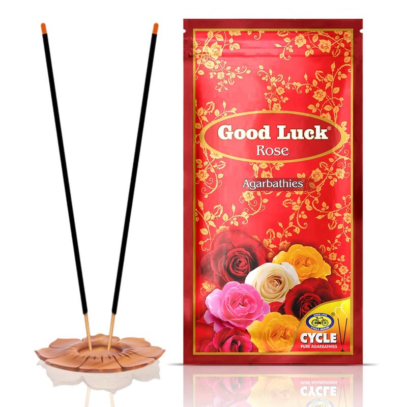 Cycle Pure Agarbatti Combo Pack Pack of 5 Good Luck Kewda Kasturi Champa Rose Mogra Floral Natural Incense for Puja Meditation Freshness Happy Vibes - Image 3