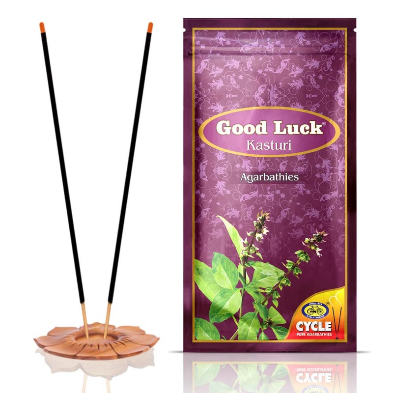 Cycle Pure Agarbatti Combo Pack Pack of 5 Good Luck Kewda Kasturi Champa Rose Mogra Floral Natural Incense for Puja Meditation Freshness Happy Vibes - Image 2