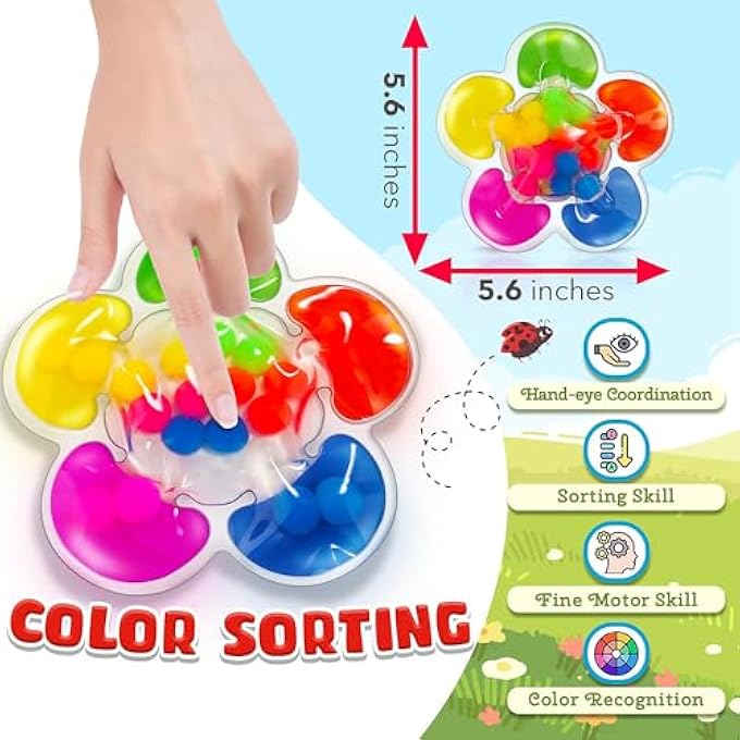 COLOR SORTING SENSORY TOYS, FINE MOTOR SKILLS GAME COLOR MATCHING TOY - Image 2