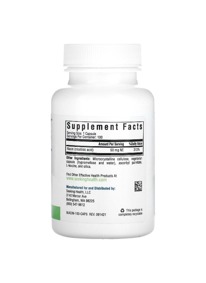 Seeking Health Seeking Health, Niacin, 50 mg NE, 100 Vegetarian Capsules  - Image 2
