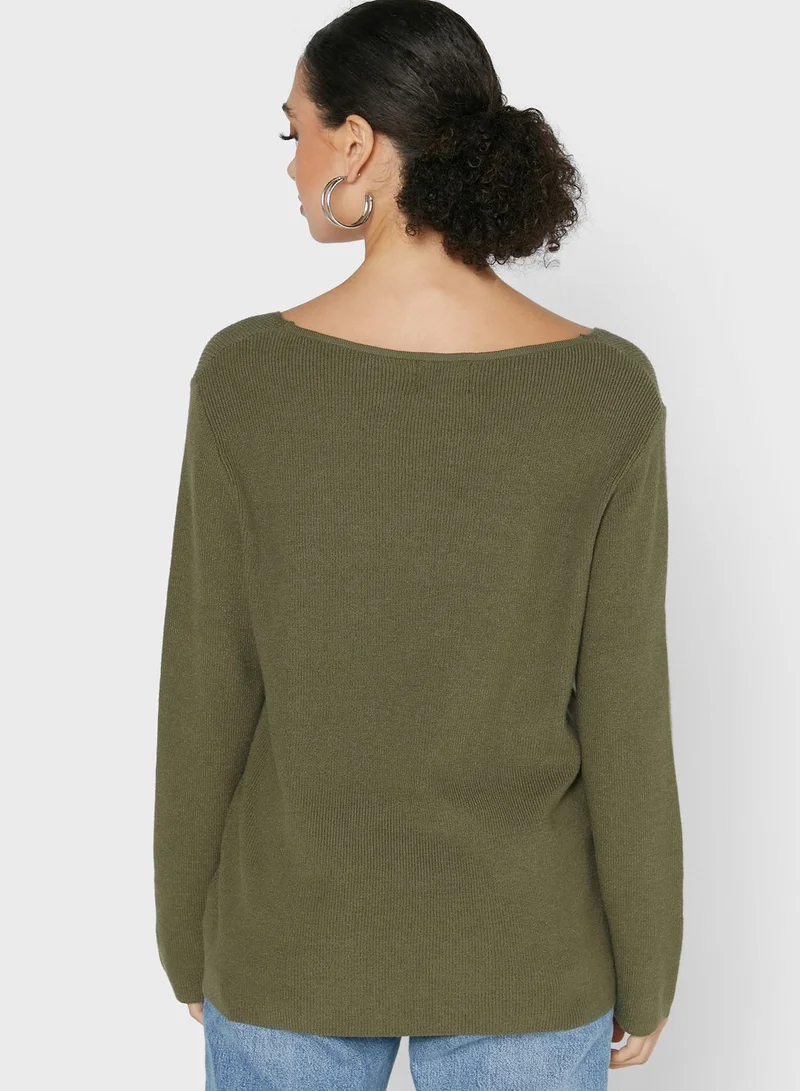 Ginger Criss Cross Front Detail Sweater