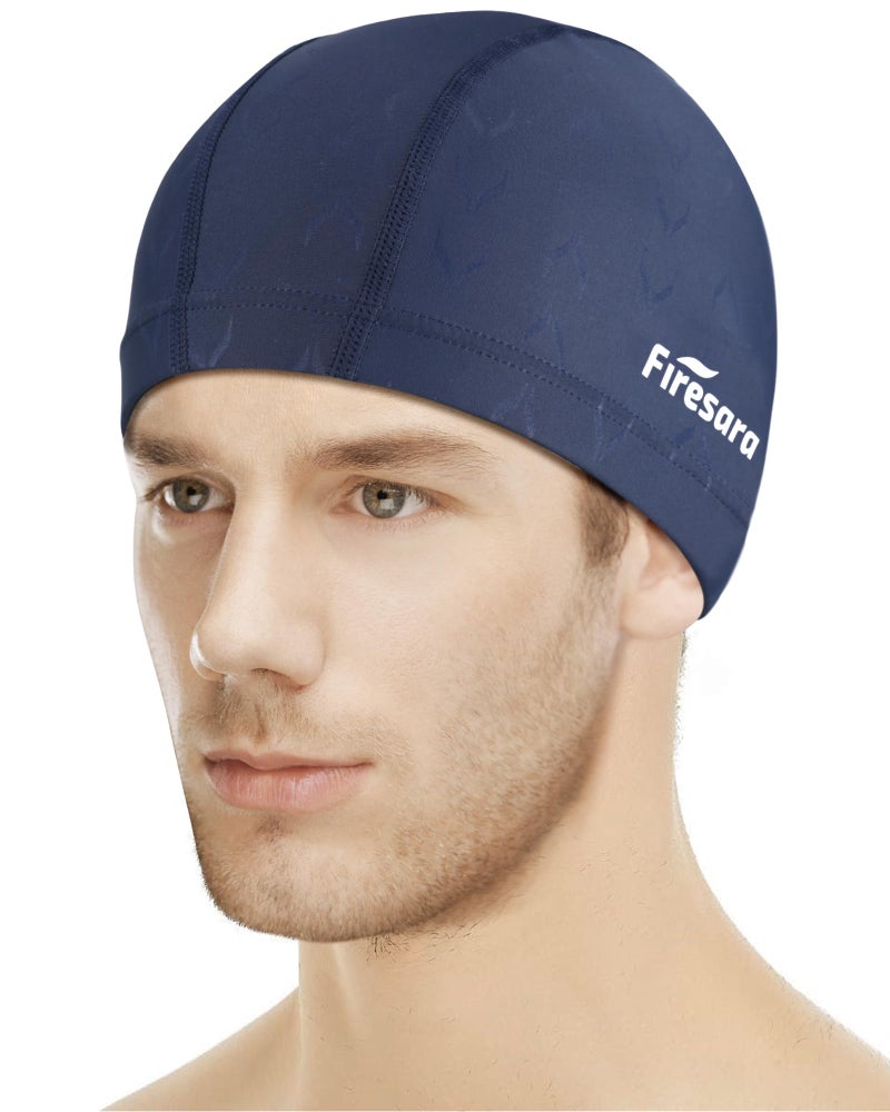 Firesara Fishtail Fabric Swim Cap for Men Women, Breathable High Elasticity Swimming Cap Quick Dry Hair Protection Soft for Long Hair Short Hair, Kids Boys and Girls - Image 1