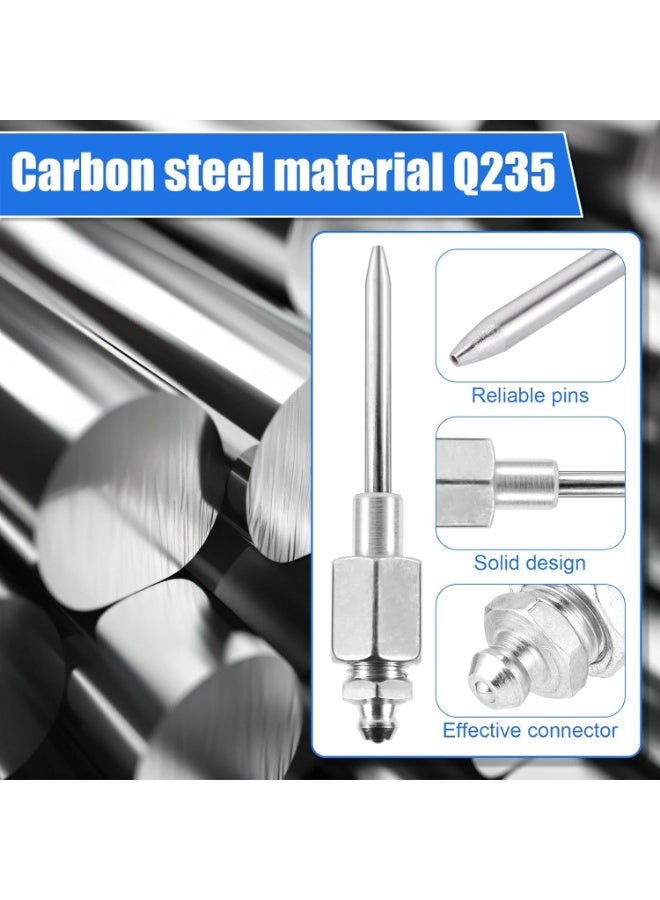 Bukela 7pcs Grease Gun Accessory Kit, Including 3 Grease Nozzle 1 Needle Dispenser Rubber Tip Joint Nipple Straight Nozzle 1 Needle Elbow Fitting Adapter Coupler for Small and Confined Spaces - Image 4