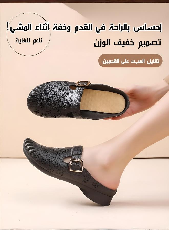 Slip-On Hollowed Non-Slip Soft Sole Mules for Women - Image 5