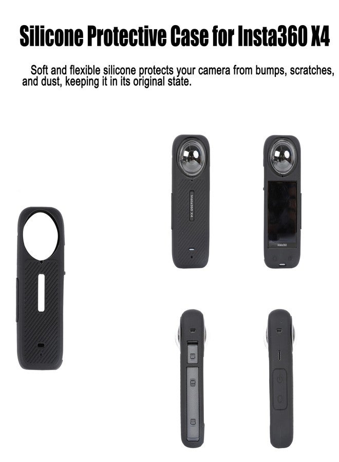 PellKing Camera Protective Accessories Kit for Insta360 X4, Insta 360 X4 Bundle Include Lens Guard/Silicone Protective Cover/Screen Protectors/Camera Case - Image 3