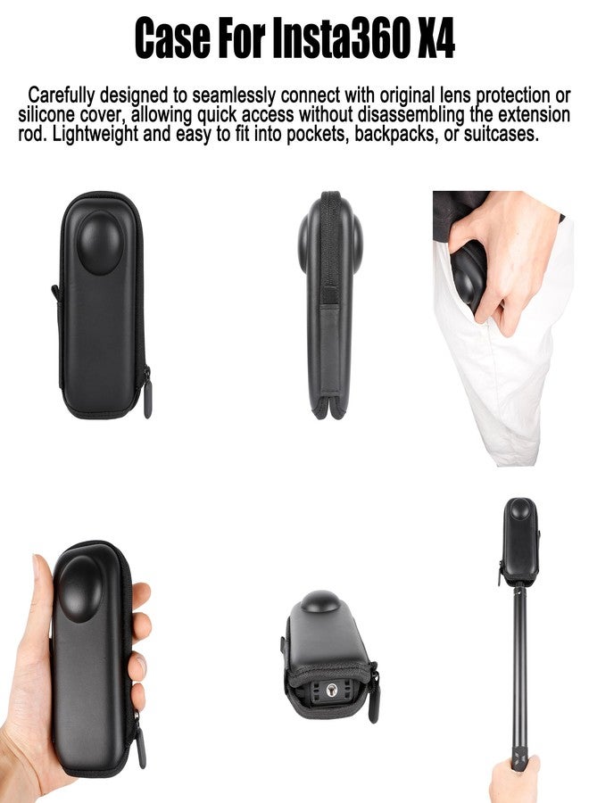 PellKing Camera Protective Accessories Kit for Insta360 X4, Insta 360 X4 Bundle Include Lens Guard/Silicone Protective Cover/Screen Protectors/Camera Case - Image 4
