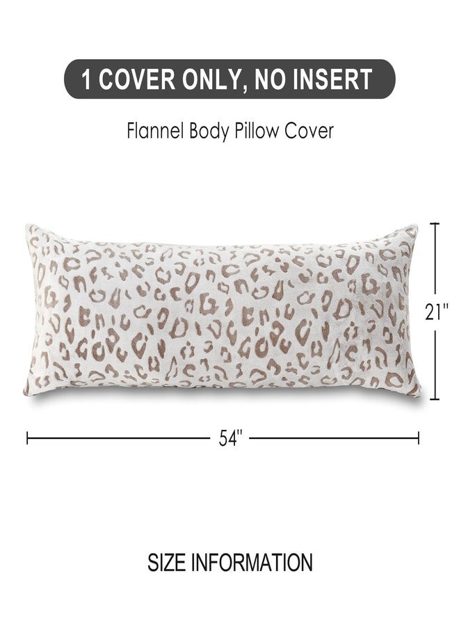 SOCHOW Body Pillow Cover 21x54 Inches, Super Soft and Cozy Leopard Print Fleece Long Body Pillowcase with Zipper Closure,1 Pack, Brown - Image 5