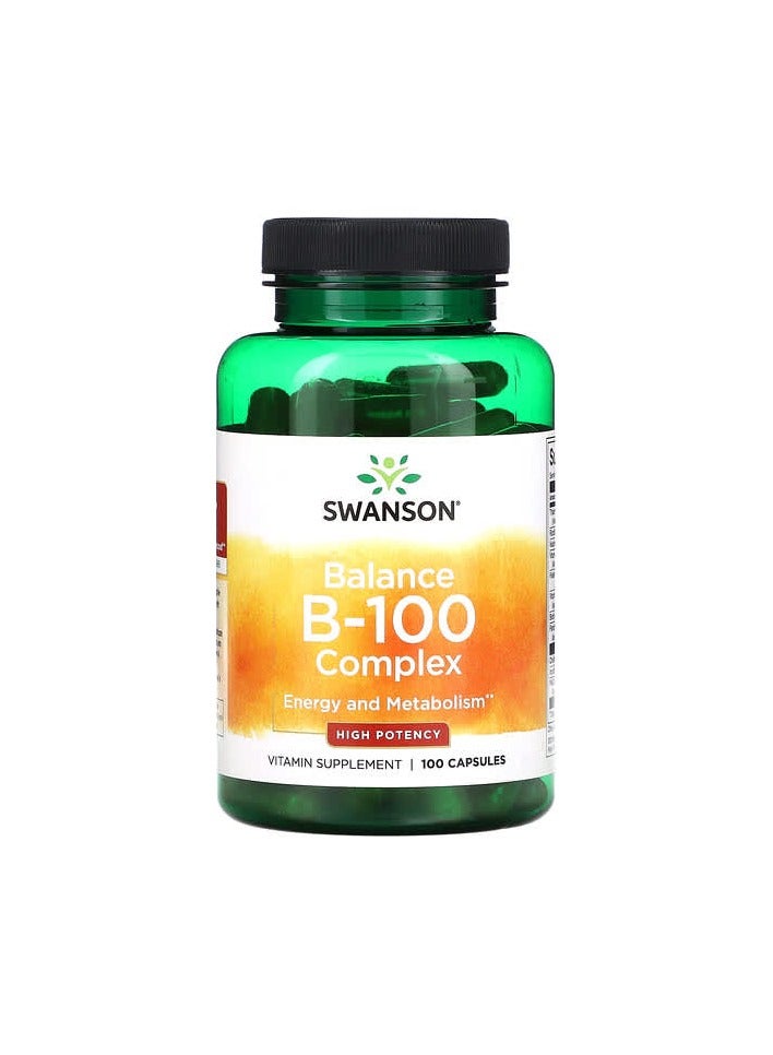 Balance B-100 Complex, High Potency, 100 Capsules
