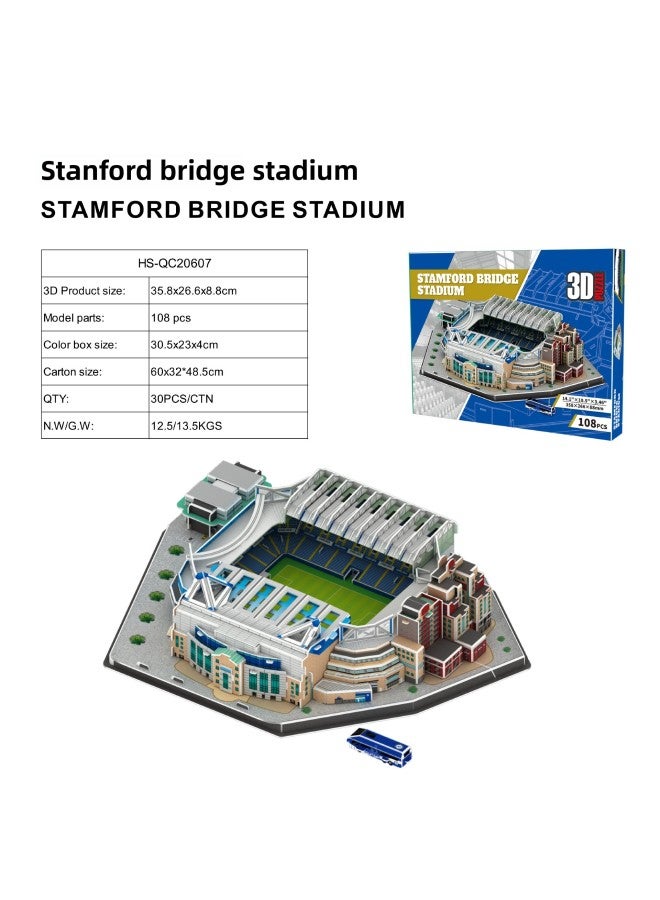 Football Stadium Model Messi Nou Camp Real Madrid 3d Puzzle Toy Building Stadium World Cup-Color:Qatar World Cup 2022 - Image 5