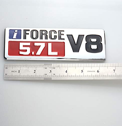 EmbRoom 2pcs IFORCE 5.7L V8 Badge Side Emblem, 3D Door Badge NamePlate Decals Stickers Replacement for IFORCE (Chrome Red) - Image 4