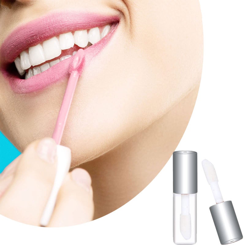 Mydio 50 Pack 1.2ML Clear Mini Lip Gloss Tube Empty Lip Balm Containers With Silver Lid for Lipstick (Silver) - Image 3