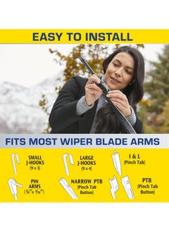 Rain-X Rain-X 810165 Latitude 2-In-1 Water Repellent Wiper Blades, 22 Inch Windshield Wipers (Pack Of 2), Automotive Replacement Windshield Wiper Blades With Patented Rain-X Water Repellency Formula  - Image 4