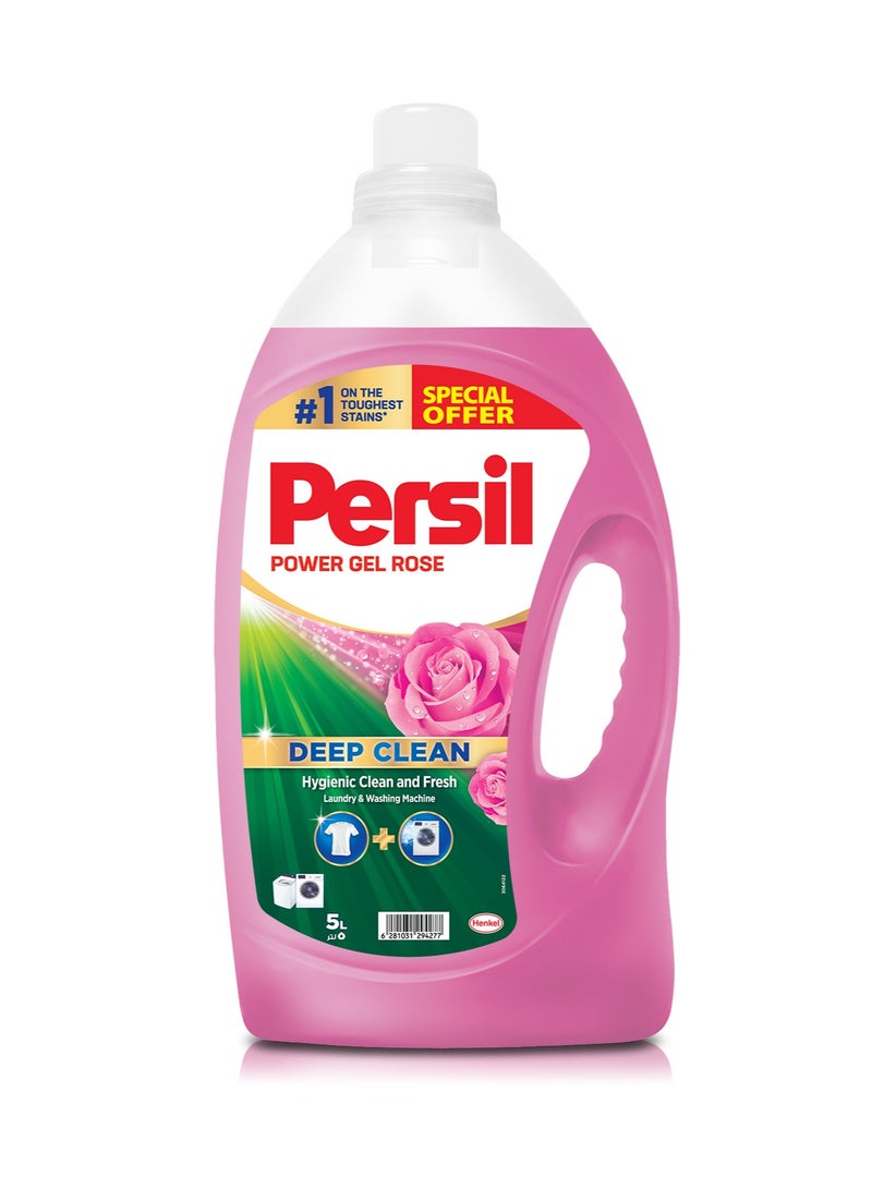 Power Gel Liquid Laundry Detergent Rose 5L