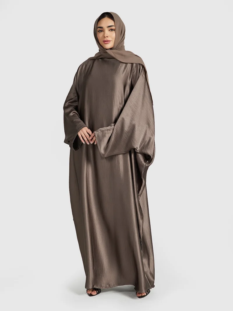 Bronze Metallic Sheen Oversized Kaftan Abaya