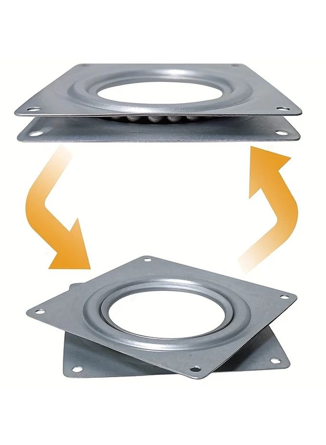 1pc Zinc Coated Lazy Susan Bearing 4 Inch Square Ball Bearing Rotating Hardware - Image 5