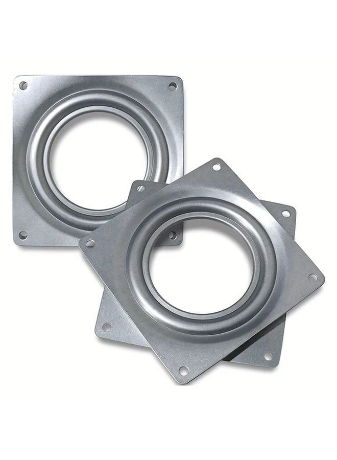 1pc Zinc Coated Lazy Susan Bearing 4 Inch Square Ball Bearing Rotating Hardware - Image 1