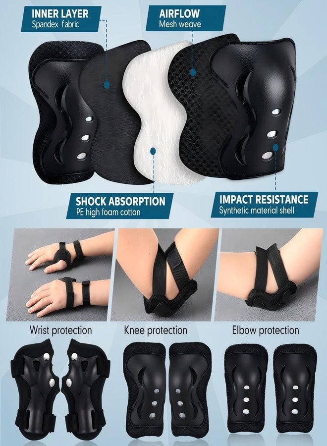 Honoson 7 Pcs Skateboard for Toddlers Beginners Knee Elbow Pads Wrist Guards Gear Set(Sport Balls,Age 6-10 Kids 24 x 6) - Image 5