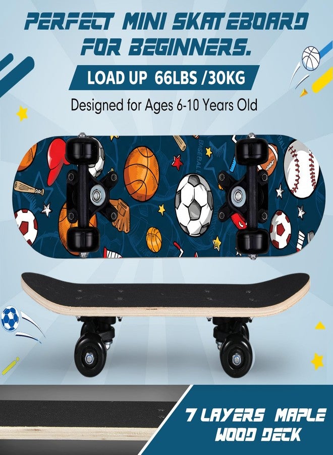 Honoson 7 Pcs Skateboard for Toddlers Beginners Knee Elbow Pads Wrist Guards Gear Set(Sport Balls,Age 6-10 Kids 24 x 6) - Image 3