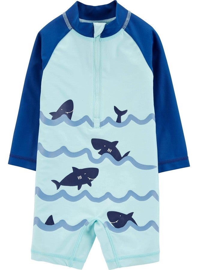 Carter's 1-Piece Rashguard Swimsuit (Sharks, 3m) - Image 1