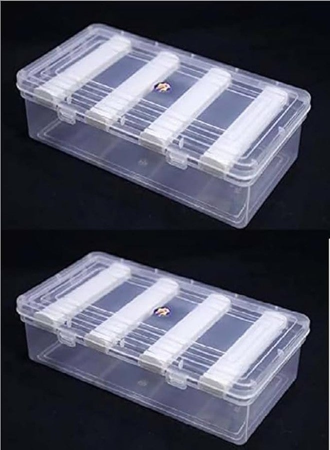 MFN 4 Rod Bangle Box Set - Transparent Plastic Storage Organizer for Bangles, Bracelets, Chudi Sets, Watches, Travel, Bride - Image 1