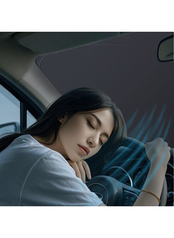 Diyishi Double-layer Car Sunshade Front Windshield Heat Insulation Sunshade Curtain Car Sunshade Board Car Sunshade Umbrella Sunshade Cover - Image 1