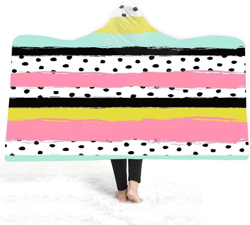 Adult Child Wearing a Hat Plush Double Bohemia Magic Cloak Hooded Cloak Blanket Daily Use (Color : 4 Size : 13000cm) (2 130 * 150cm) - Image 1