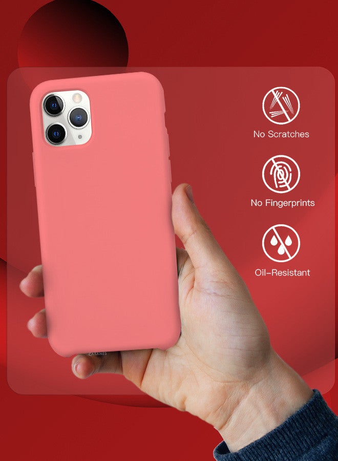 CATANES [for iPhone 11 Pro] 2 Pack Silicone Case and Screen Protector Shockproof Protective Case Anti Scratch Smooth Case Cover/Light Coral - Image 4
