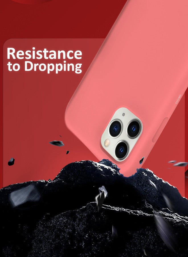 CATANES [for iPhone 11 Pro] 2 Pack Silicone Case and Screen Protector Shockproof Protective Case Anti Scratch Smooth Case Cover/Light Coral - Image 3