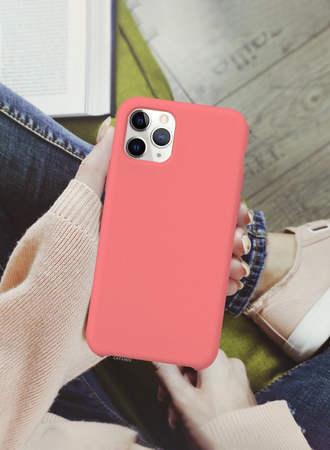 CATANES [for iPhone 11 Pro] 2 Pack Silicone Case and Screen Protector Shockproof Protective Case Anti Scratch Smooth Case Cover/Light Coral - Image 5