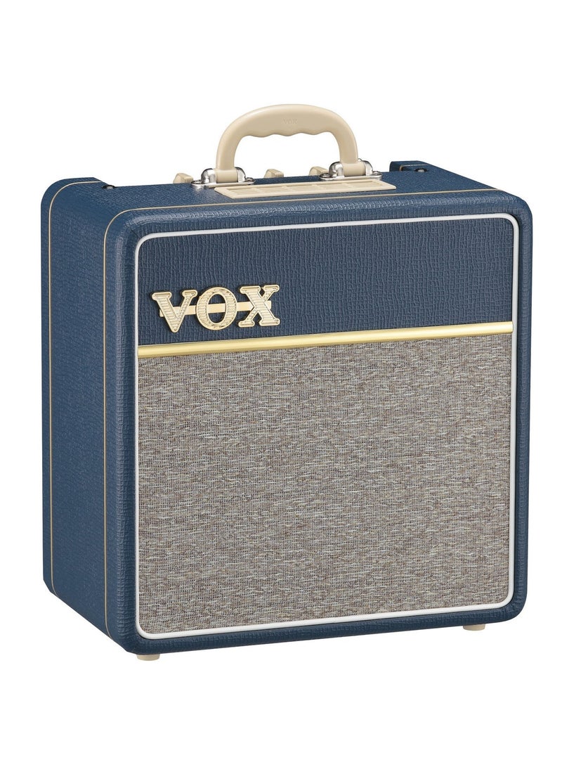 Vox AC4C1-BL | AC Custom Series | Guitar Combo Amps | 4W All-Tube Class A | 10" Celestion VX10 Custom | 2x 12AX7 & EL84 | Closed-Back Cabinet | Single Channel | Blue - Image 1