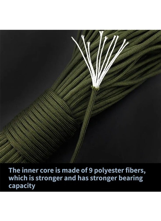 Generic - 31m Paracord 9-strand Multi-functional Paracord Rope, Military Standard 550 Parachute Rope Braided Line For Outdoor Camping Hunting Hiking Climbing - Image 1