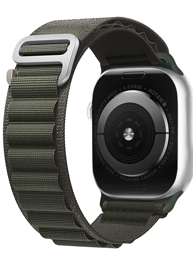 ELTRAZONE for Apple Watch Band Ultra Strap 42mm 44mm 45mm 49mm Alpine Loop Nylon Replacement Bands with Adjustable Sport Titanium G-hook Braided Straps for iWatch Ultra Series 8 7 SE 6 5 4 3 2 1 - Image 1