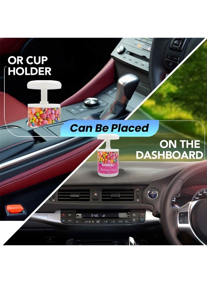 ساميلي مجموعة مكونة من قطعتين: معطر جو جل SAMEILI (بنكهة العلكة) طراز Y-004 – تحكم قابل للتعديل في شدة الرائحة (نظام السحب)، معطر جل يدوم طويلاً مناسب للسيارات (لوحة القيادة، حامل الأكواب)، المنازل والمكاتب. - Image 5