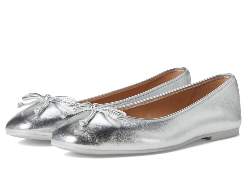 Cole Haan Womens Yara Soft Ballet Flats Silver Leather 65B US - Image 2