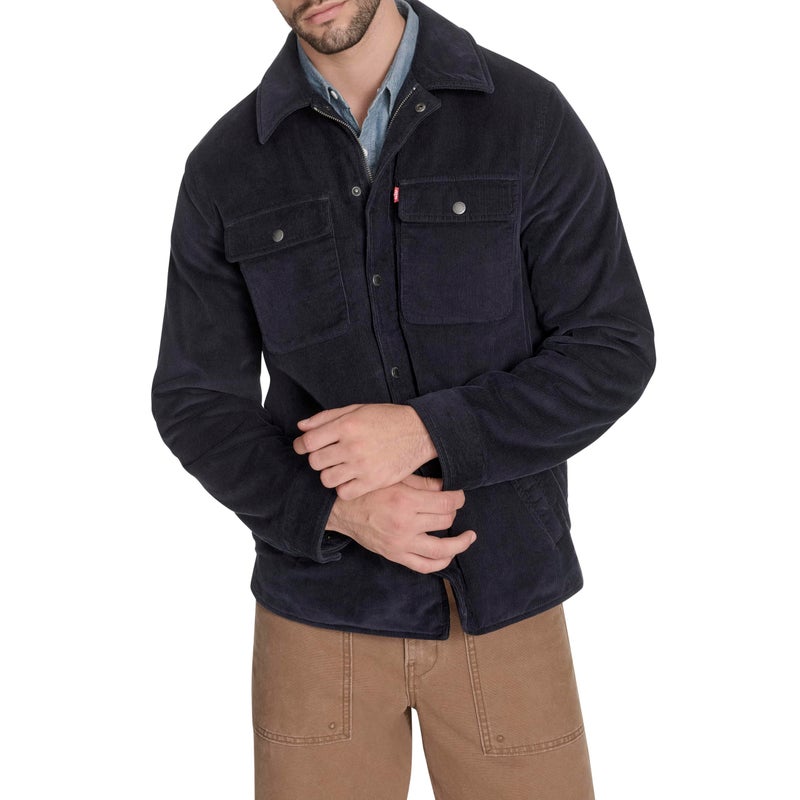 Levi's Men's Corduroy Shirt Jacket, Deep Navy Filled, Large - Image 5