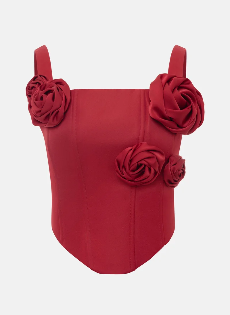 Lichi Smooth corset with decorative flowers