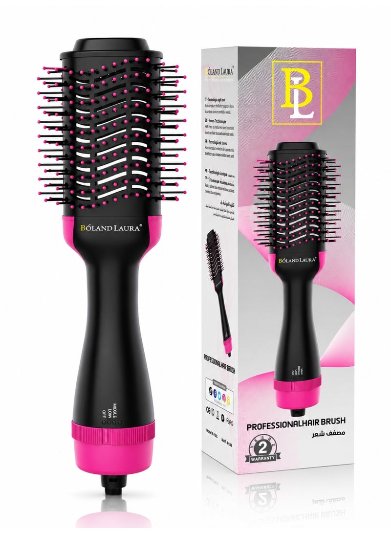 Boland Laura 2-in-1 Hot Air Brush Hair Dryer & Styler – Professional Hair Styling Brush for Fast Drying, Straightening, Smoothing & Volumizing with 2-Year Gold Warranty - Image 1