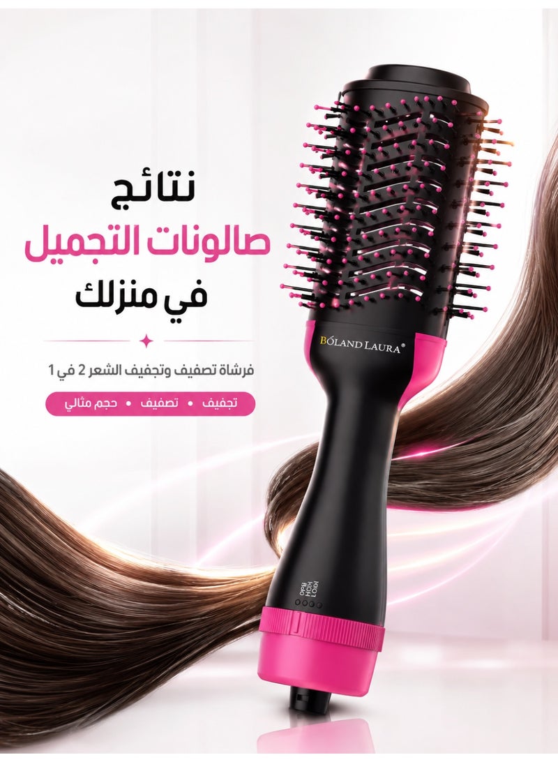 Boland Laura 2-in-1 Hot Air Brush Hair Dryer & Styler – Professional Hair Styling Brush for Fast Drying, Straightening, Smoothing & Volumizing with 2-Year Gold Warranty - Image 2