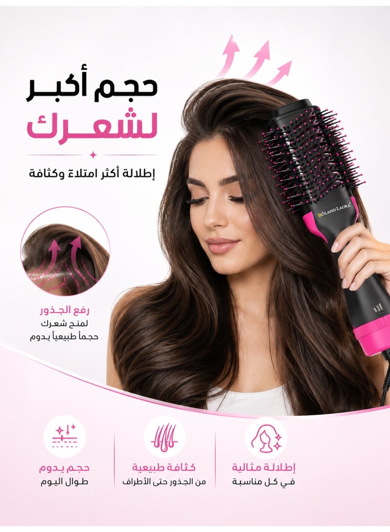 Boland Laura 2-in-1 Hot Air Brush Hair Dryer & Styler – Professional Hair Styling Brush for Fast Drying, Straightening, Smoothing & Volumizing with 2-Year Gold Warranty - Image 4